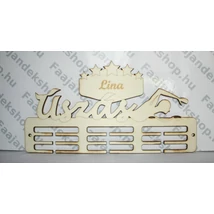 Úszás éremtartó 3 osztás 3 sor névre szóló