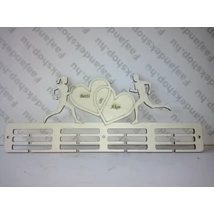 Futás szerelmesei éremtartó 4 osztás 3 soros névreszóló