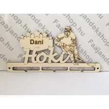 Hoki éremtartó 3 osztás 1 soros névre szóló