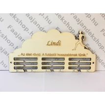 Futás lány éremtartó idézettel 3 osztás 3 sor rajtszámtartós