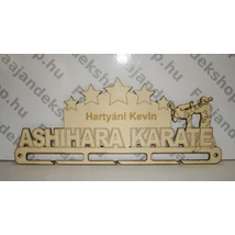 ashihara karate feliratú éremtartó karate grafikával