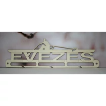 evezés feliratú éremtartó