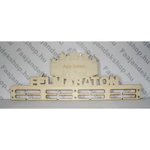 Félmaraton éremtartó 4 osztás 2 soros névreszóló