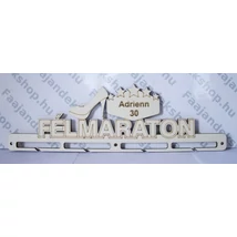 Félmaraton éremtartó 4 osztás 1 soros lány cipővel névre szóló