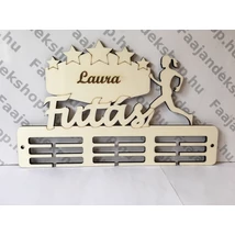 Futás lány éremtartó 3 osztás 3 soros névre szóló