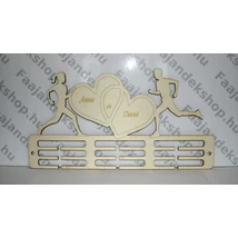 Futás szerelmesei éremtartó 3 osztás 3 soros névre szóló 