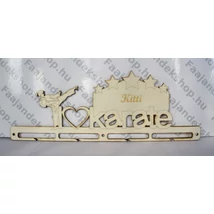 Karate éremtartó I love lány 4 osztás 1 soros névre szóló