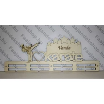 Karate éremtartó I love lány 4osztás 2 soros névre szóló