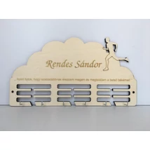 Rajtszámtartós idézetes éremtartó futás fiú 3o 3 sor