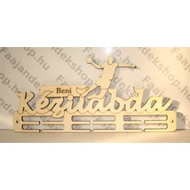 Kézilabda éremtartó fiú 3 osztás 2 soros névre szóló