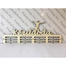 Kézilabda éremtartó fiú 4 osztás 3 soros 