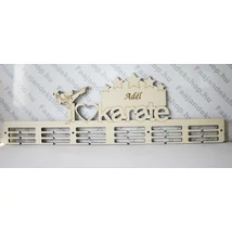 Karate éremtartó lány 6 osztásos 3 soros névre szóló