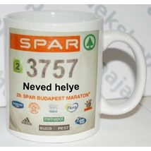 Rajtszámos bögre Spar maraton
