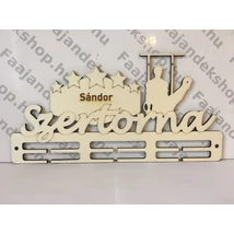 Szertorna fiú gyűrű 3 osztás 2 soros névre szóló