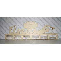 Úszás éremtartó 6 osztás 3 sor névre szóló