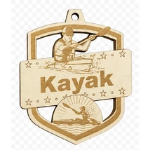 Kajak sportérem fiú grafikával, natúr színben