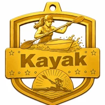 Kajak sportérem lány grafikával, arany színben