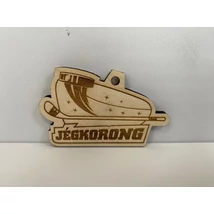 Jegkorong sport témájú fa érem