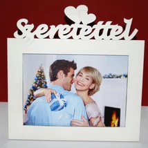 Szeretettel feliratú képkeret 13x18 cm fotókhoz