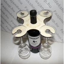 Boros pohártartó 4 személyes névreszóló Boros pohártartó 4 személyes névreszóló