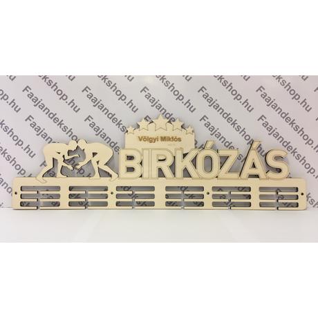 Birkózás éremtartó 2-es tip. 6 osztás 3 soros névre szóló