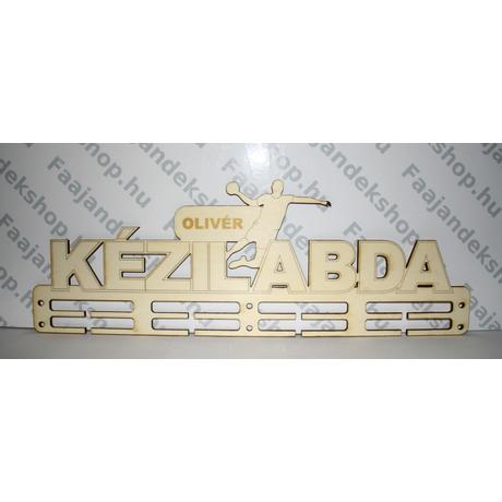 Kézilabda éremtartó fiú 4 osztás 2 soros névre szóló