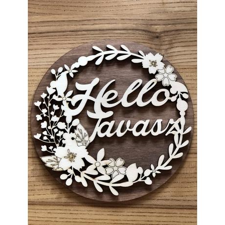 Helló Tavasz ajtódísz 01